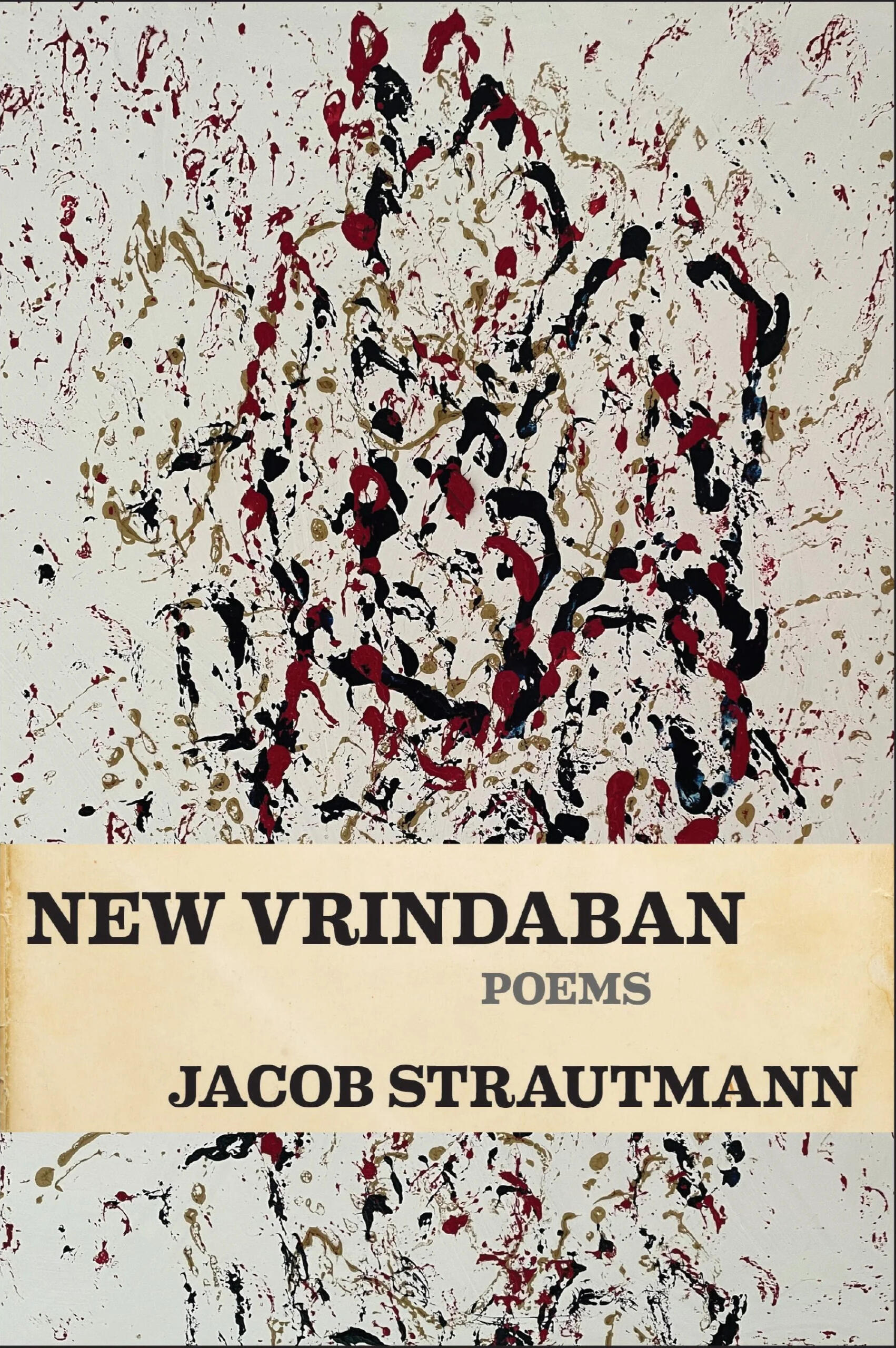 New Vrindaban book of poems The book cover for New Vrindaban, a book of poems by Jacob Strautmann. It features a painting by Frankfurt-based artist Eva Strautmann.